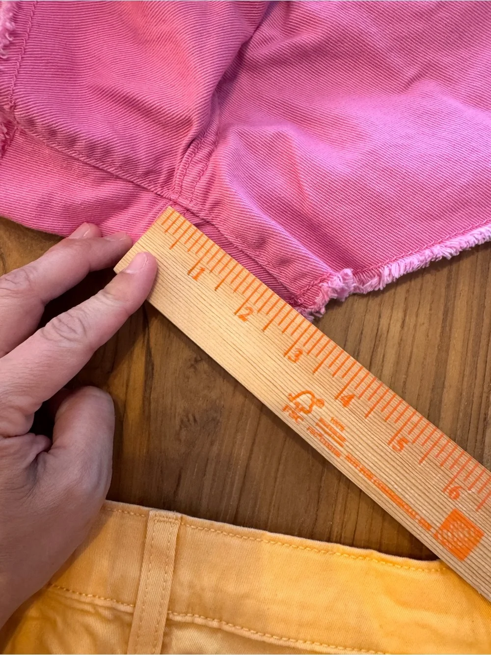 Lot of TWO Pairs Old Navy Denim Shorts Girls’ 12 Orange & Pink